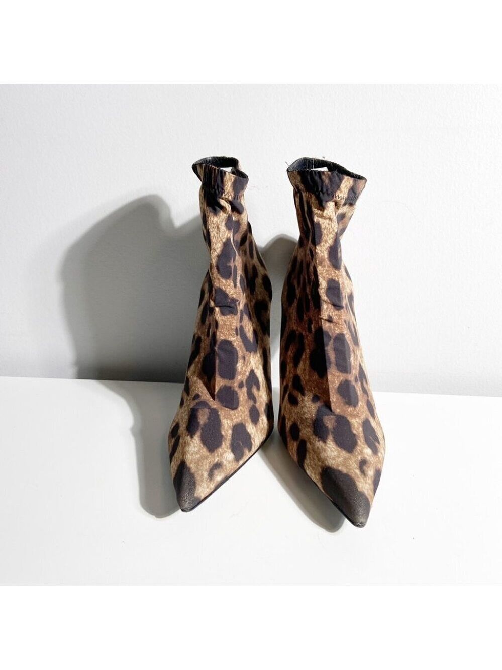 New Dolce & Gabbana X Kim Leopard Printed Ankle Boots size 37 - Picture 4 of 12